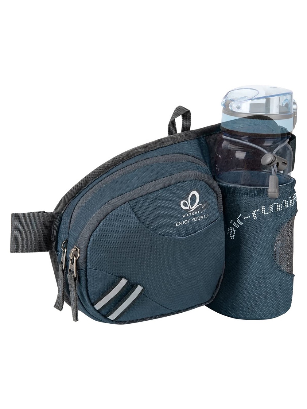 NWT Waterfly Waterbottle Holder Bag Fanny Pack Blue Grey